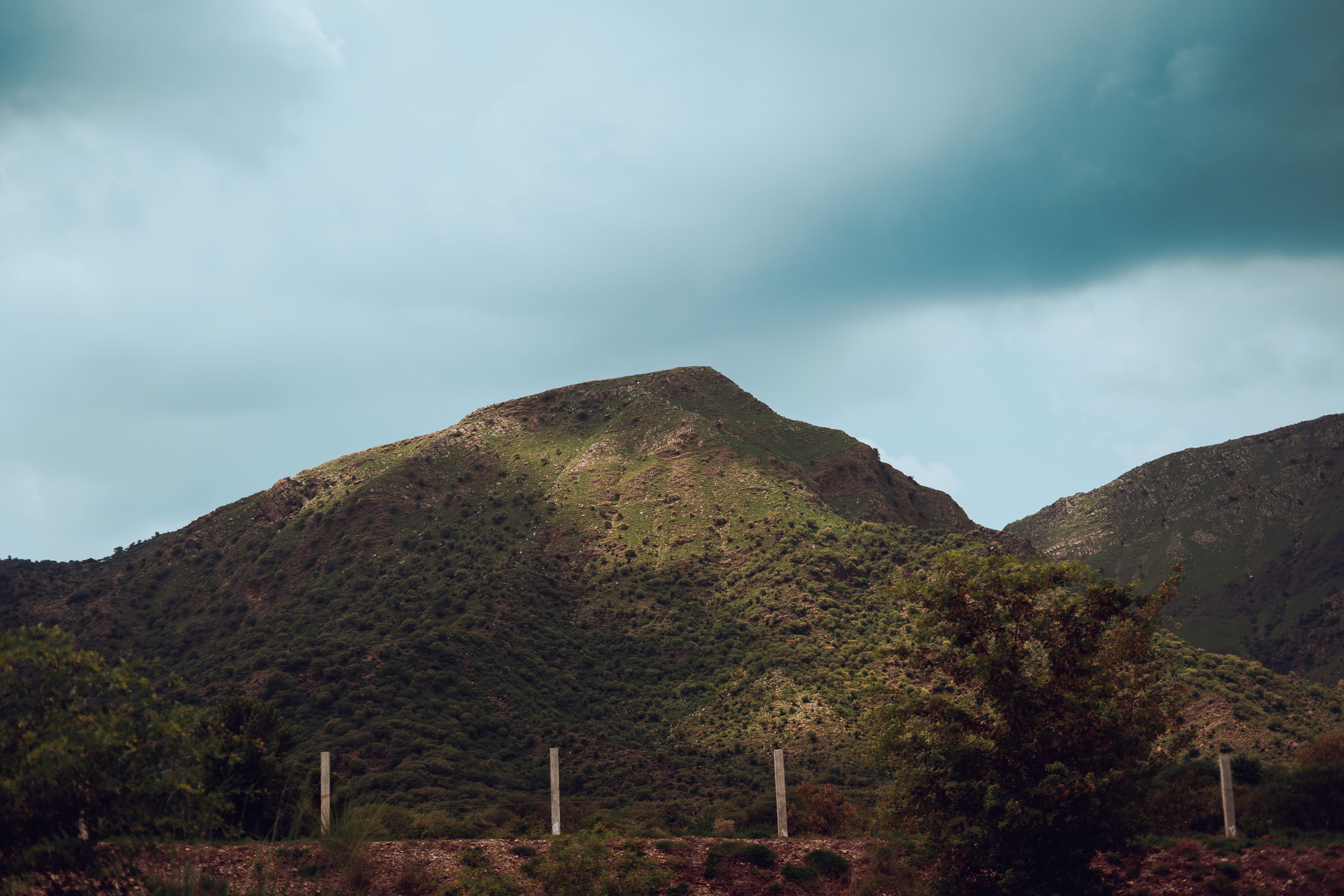 Green hills and roads around Rawalpindi and the Murree expressway